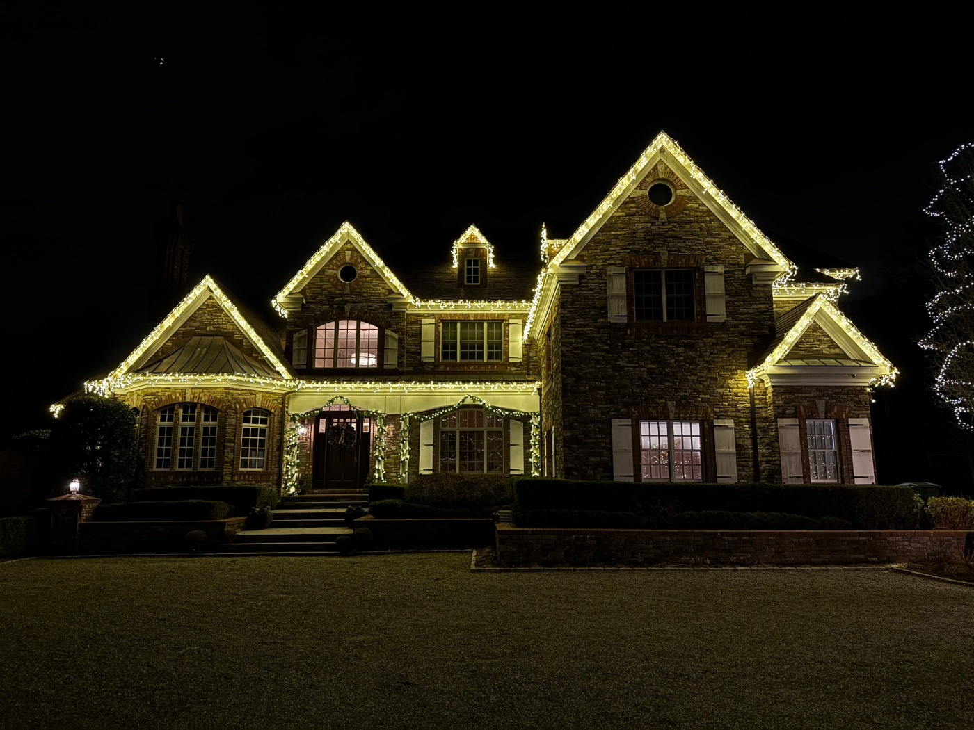 Christmas light installation