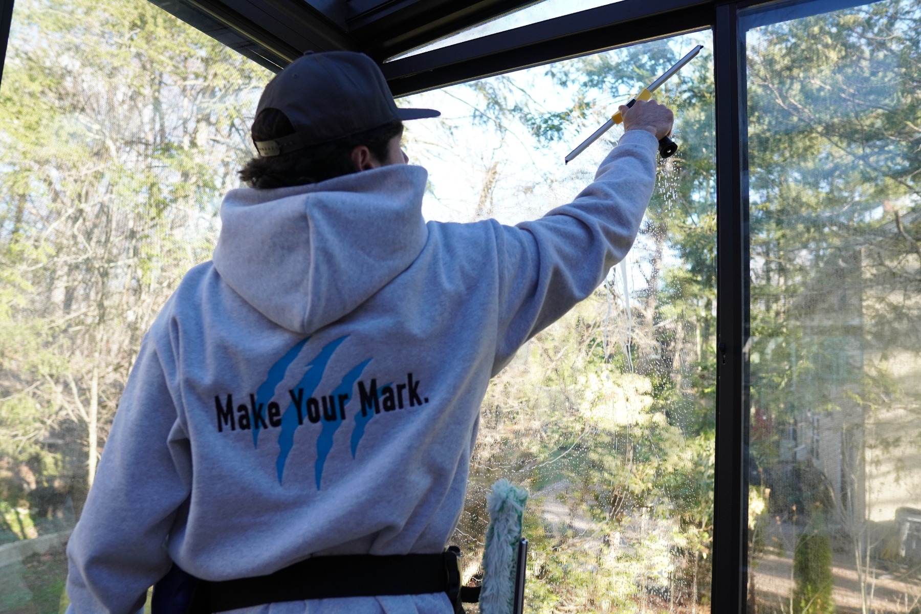 Interior window cleaning